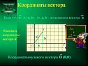 Координаты вектора