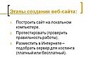 Этапы создания веб-сайта