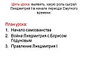 План урока: Начало самозванства Война Лжедмитрия с Борисом Годуновым