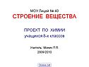 МОУ Лицей № 40 СТРОЕНИЕ ВЕЩЕСТВА
