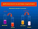 Действие кислот на растворы индикаторов