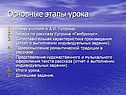 Основные этапы урока