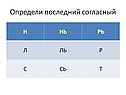 Определи последний согласный
