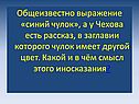 Общеизвестно выражение «синий чулок»